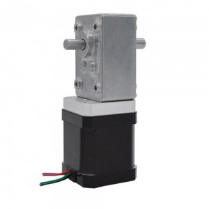 NEMA 17 Stepper Motor L=48mm 2.0A with Gear Ratio 50:1 Dual Shaft Worm Gearbox