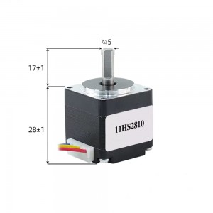 NEMA 11 Stepper Motor Bipolar 1.8deg 0.8A 0.08Nm/9.6oz.in 28x28mm 4 Wires