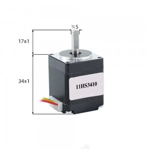 NEMA 11 Stepper Motor Bipolar 1.8deg 0.8A 0.1Nm/14.2oz.in 28x34mm 4 Wires