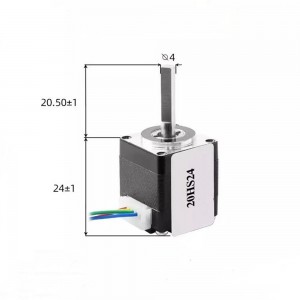 NEMA 8 Stepper Motor Bipolar 1.8deg 0.4A 0.01Nm/1.42oz.in 20x24mm 4 Wires