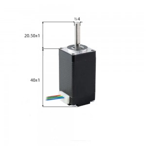 NEMA 8 Stepper Motor Bipolar 1.8deg 0.8A 0.03Nm/4.26oz.in 20x40mm 4 Wires