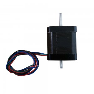 NEMA 17 Stepper Motor 0.9deg Dual Shaft Bipolar 1.68A 0.44Nm/62.48oz.in 42x48mm 4 Wires
