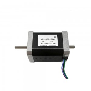 NEMA 17 Stepper Motor Dual Shaft Bipolar 1.8 deg 1.5 A 0.75 N-m 42x63 mm with Rear Shaft