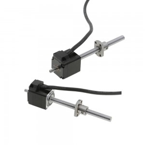 NEMA 11 Ball Screw Linear Actuator Stepper Motor Dual Shaft 33mm Stack 1.0A Lead 2mm with Rear Shaft