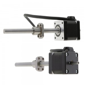 NEMA 14 Ball Screw Linear Actuator Stepper Motor Dual Shaft 34mm Stack 1.5A Lead 2mm with Rear Shaft