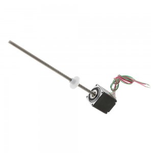 Size 28mm NEMA 11 External Linear Actuator Stepper Motor Double Stack 1.0A Lead 2.54mm Screw Length 100mm